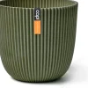 Intratuin Capi Europe Blumentopf Groove grün D 13 H 12 cm| Blumentöpfe|Blumentöpfe & Pflanzgefäße
