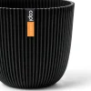 Intratuin Capi Europe Blumentopf Groove schwarz D 13 H 12 cm| Blumentöpfe|Blumentöpfe & Pflanzgefäße