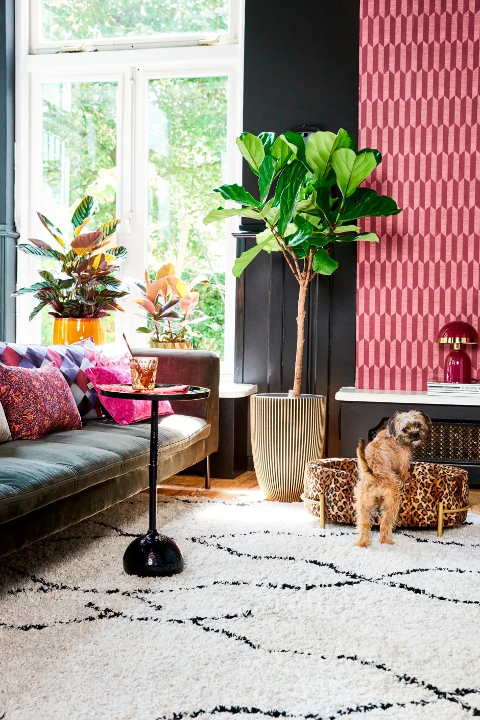 Intratuin Capi Europe Blumentopf Groove schwarz / gold D 46 H 58 cm| Blumentöpfe|Blumentöpfe & Pflanzgefäße