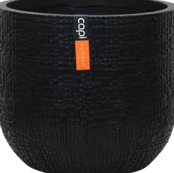 Intratuin Capi Europe Blumentopf Nature Skin schwarz D 14,2 H 13 cm| Blumentöpfe|Blumentöpfe & Pflanzgefäße