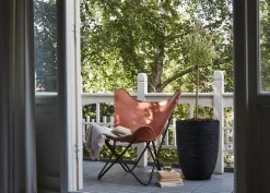 Intratuin Capi Europe Blumentopf Nature Rib D 46 H 58 cm schwarz| Blumentöpfe|Blumentöpfe & Pflanzgefäße