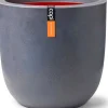 Intratuin Capi Europe Blumentopf Urban Smooth D 43 H 41 cm grau| Blumentöpfe|Blumentöpfe & Pflanzgefäße