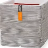Intratuin Capi Europe Pflanzkübel Nature Rib elfenbein 30 x 30 x 30 cm| Blumentöpfe|Blumentöpfe & Pflanzgefäße