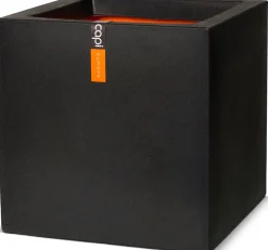 Intratuin Capi Europe Pflanzkübel Urban Smooth schwarz 40 x 40 x 40 cm| Blumentöpfe|Blumentöpfe & Pflanzgefäße