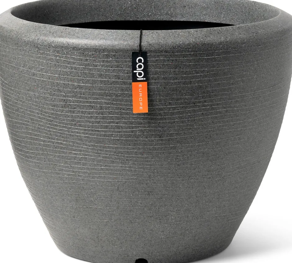 Intratuin Capi Europe Blumentopf Granite anthraziet D 48 H 35 cm| Blumentöpfe|Blumentöpfe & Pflanzgefäße