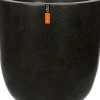 Intratuin Capi Lux Terrazzo Pflanzkübel rund D 28 cm H 26 cm schwarz| Blumentöpfe|Blumentöpfe & Pflanzgefäße