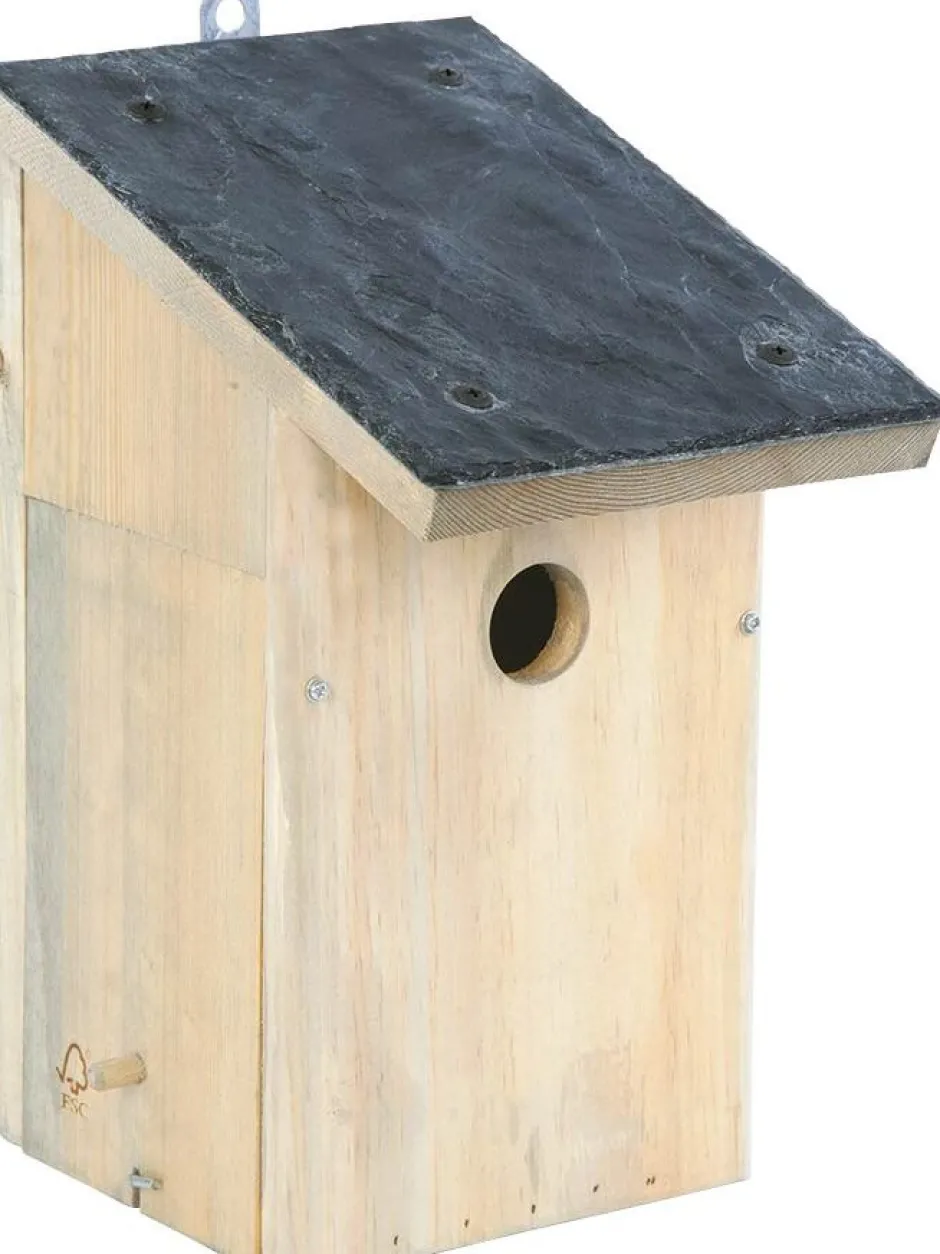 Intratuin CJ Wildlife Nistkasten San Francisco Schiefer 21,5 x 16,5 x 30 cm| Gartenvögel|Vogelhäuser & Nistkästen