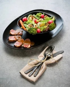 Intratuin Cosy & Trendy Teller Vongola Blacky schwarz 28 x 25,8 x 3,5 cm| Geschirr & Gläser