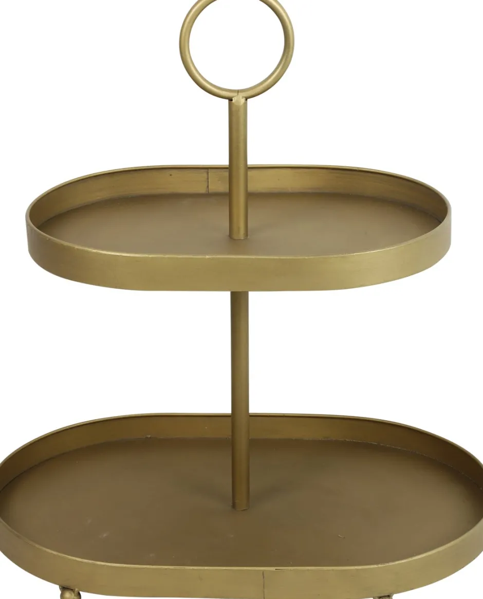 Intratuin Countryfield Etagere Bonamy gold 47 x 31,5 x 50 cm| Servieren