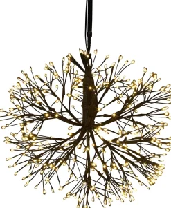 Intratuin Countryfield Hängelampe Lichtkaskade Apollo schwarz mit 384 LEDs warmweiss D 30 cm| Weihnachtsfiguren (Außen)