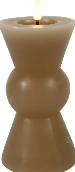 Intratuin Countryfield LED Kerze Lyon beige D 8 H 18 cm| Led Kerzen