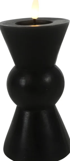 Intratuin Countryfield LED Kerze Lyon schwarz D 8 H 18 cm| Led Kerzen