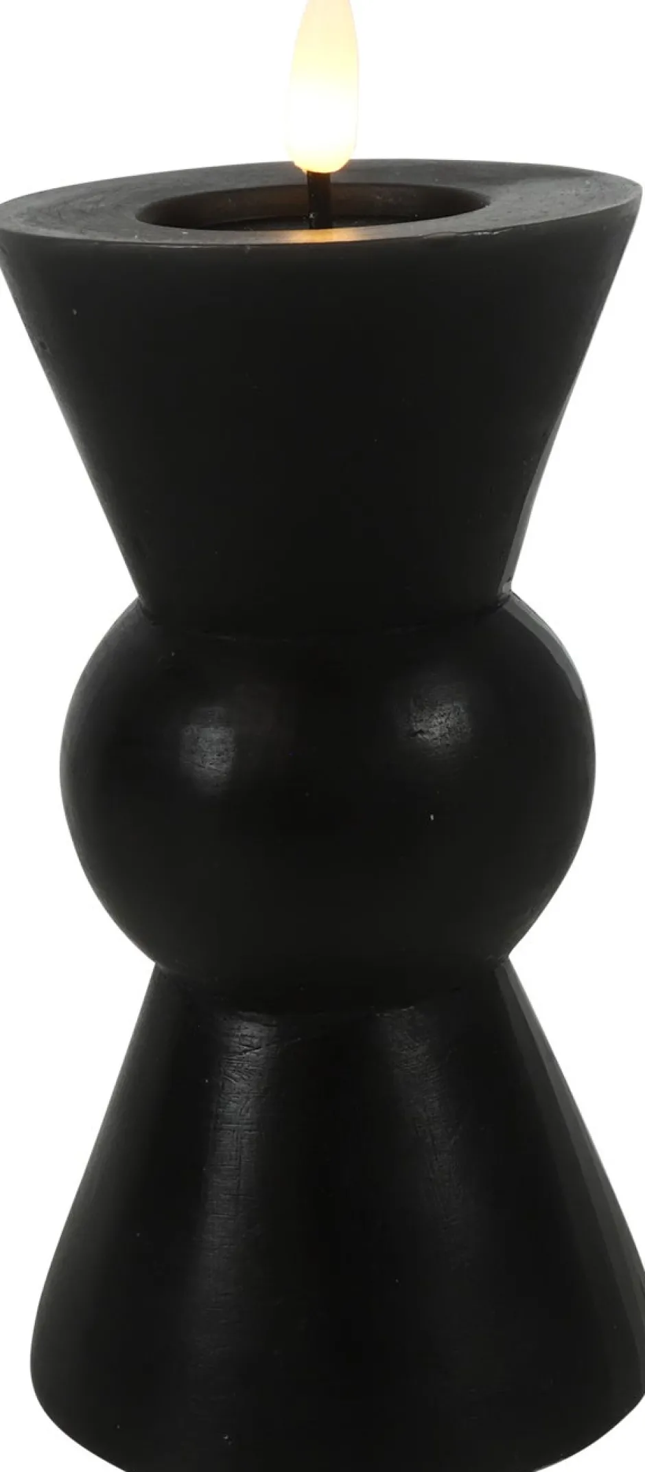 Intratuin Countryfield LED Kerze Lyon schwarz D 8 H 18 cm| Led Kerzen