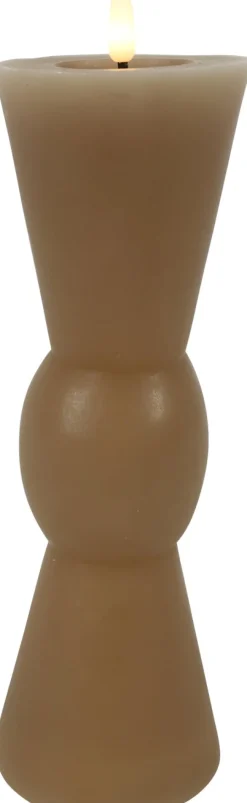 Intratuin Countryfield LED Kerze Lyon beige D 8,8 H 27 cm| Led Kerzen