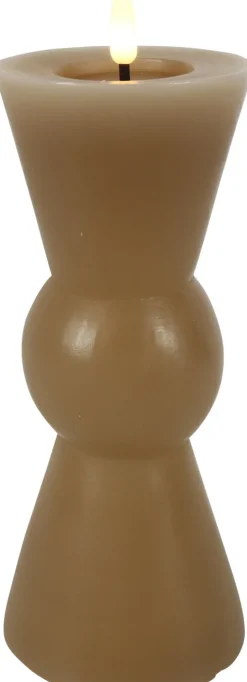 Intratuin Countryfield LED Kerze Lyon beige D 8,5 H 22 cm| Led Kerzen