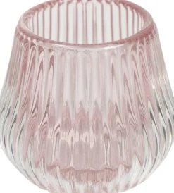 Intratuin Countryfield Teelichthalter Carlin rosa D 7,2 H 6,5 cm| Teelichthalter