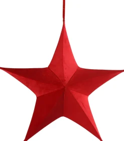 Intratuin Countryfield Weihnachtsbaumschmuck Stern Maria rot 21 x 60 x 60 cm| Weihnachtsdeko Zum Aufhängen