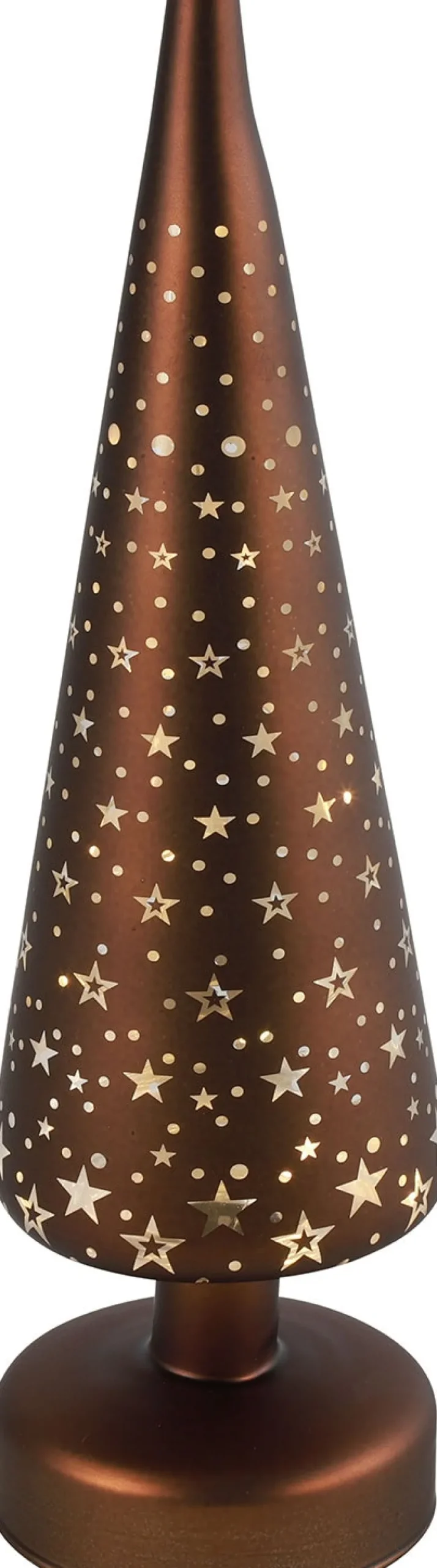 Intratuin Countryfield Weihnachtsdeko Baum beleuchtet Bomont kupfer 8 LEDs warmweiß 9 x 9 x 30 cm| Weihnachtsfiguren & -Objekte