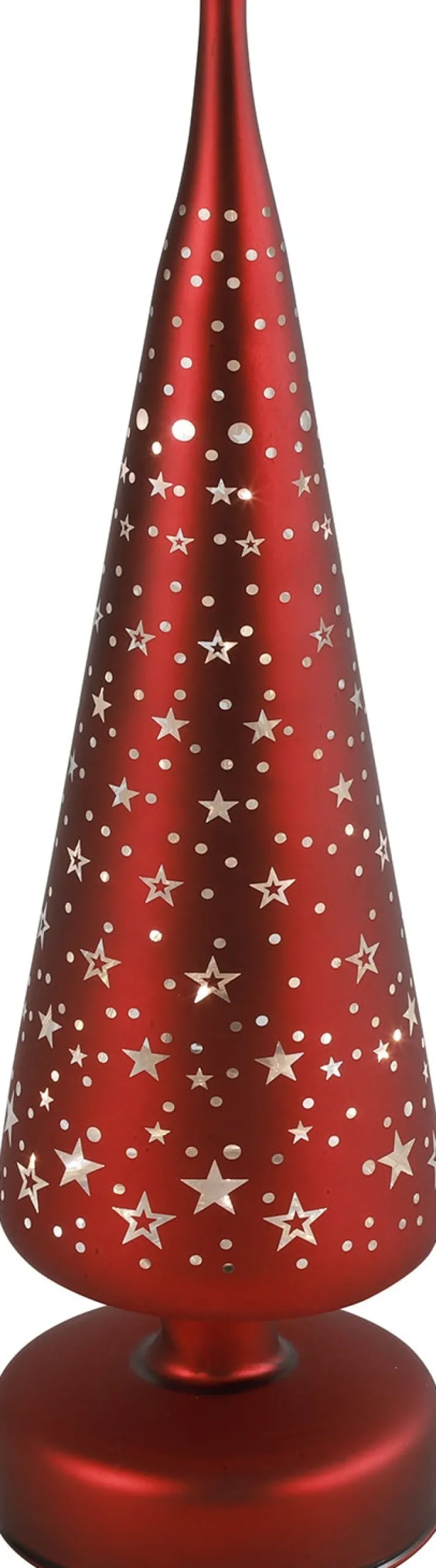 Intratuin Countryfield Weihnachtsdeko Baum beleuchtet Bomont rot 8 LEDs warmweiß 9 x 9 x 30 cm| Weihnachtsfiguren & -Objekte