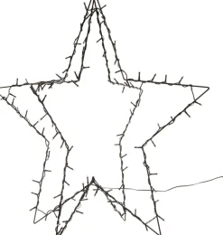 Intratuin 3D Weihnachtsstern schwarz beleuchtet mit 120 LEDs warmweiß D 77 cm| Weihnachtssterne|Weihnachtsleuchten