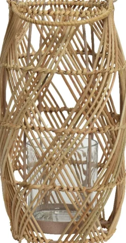 Intratuin Decoris Windlicht Rattan D 15 H 28 cm| Laternen & Windlichter