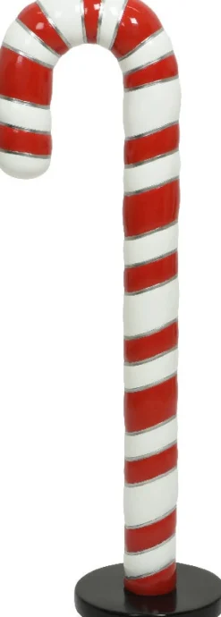 Intratuin Decoris Zuckerstange mit Ständer rot / weiß 45,7 x 29,9 x 121,9 cm| Weihnachtsdeko Zum Aufhängen