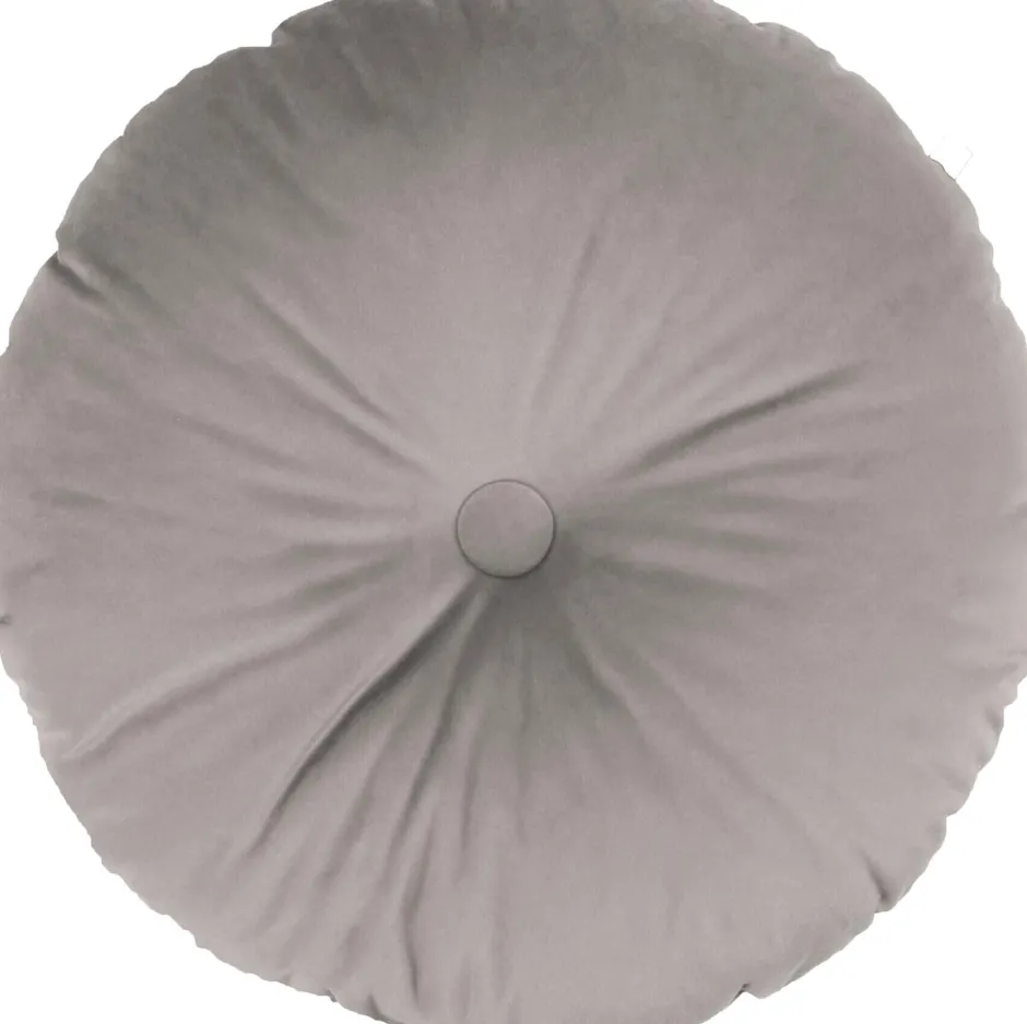 Intratuin Dekokissen Button grau 45 x 45 x 10 cm| Kissen|Dekokissen