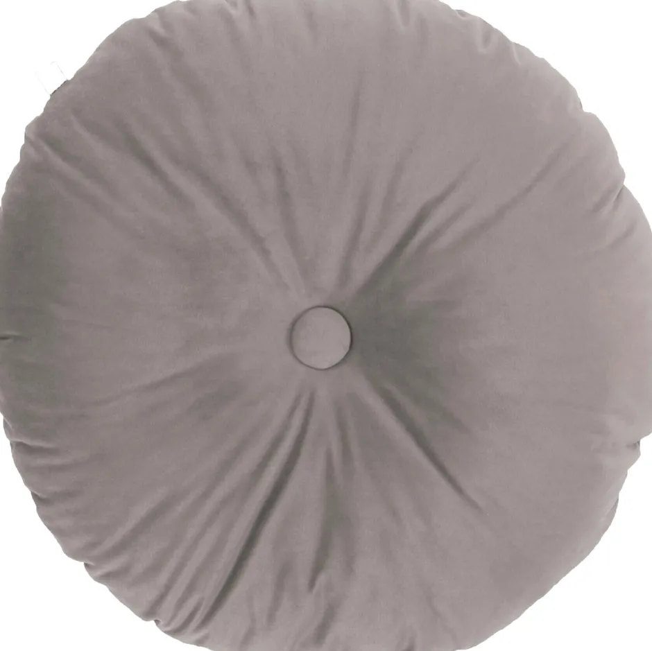 Intratuin Dekokissen Button grau 45 x 45 x 10 cm| Kissen|Dekokissen