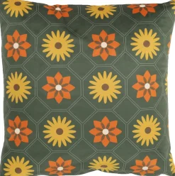 Intratuin Dekokissen Retro grün 45 x 45 x 10 cm| Kissen|Dekokissen