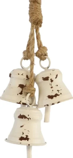 Intratuin Dekoration Anhänger Glocke weiß 15 x 8 x 40 cm| Wandhänger|Weihnachtsdeko Zum Aufhängen