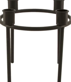 Intratuin Dijk Natural Collections Kerzenständer Duco schwarz D 17,5 H 17 cm| Kerzenständer