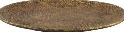 Intratuin Dijk Natural Collections Tablett Flora gold D 38 H 3 cm| Servieren
