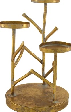 Intratuin Dijk Natural Collections Kerzenständer gold D 18 H 28 cm| Kerzenständer