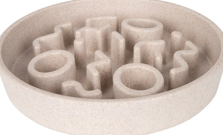 Intratuin District 70 Hundenapf Bamboo Anti-Schling S beige D 13,5 H 2,6 cm| Futternäpfe & Trinknäpfe|Futternäpfe & Trinknäpfe