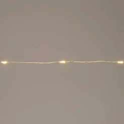 Intratuin Drahtlichterkette gold 1 m mit 10 LEDs warmweiß| Mini- & Drahtlichterketten