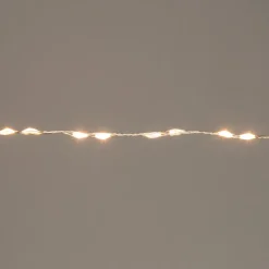 Intratuin Drahtlichterkette silber 2 m mit 132 LEDs warmweiß| Mini- & Drahtlichterketten