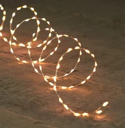 Intratuin Drahtlichterkette silber 5 m mit 330 LEDs warmweiß| Mini- & Drahtlichterketten