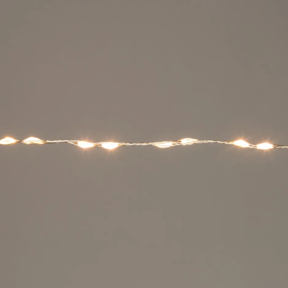 Intratuin Drahtlichterkette silber 5 m mit 330 LEDs warmweiß| Mini- & Drahtlichterketten
