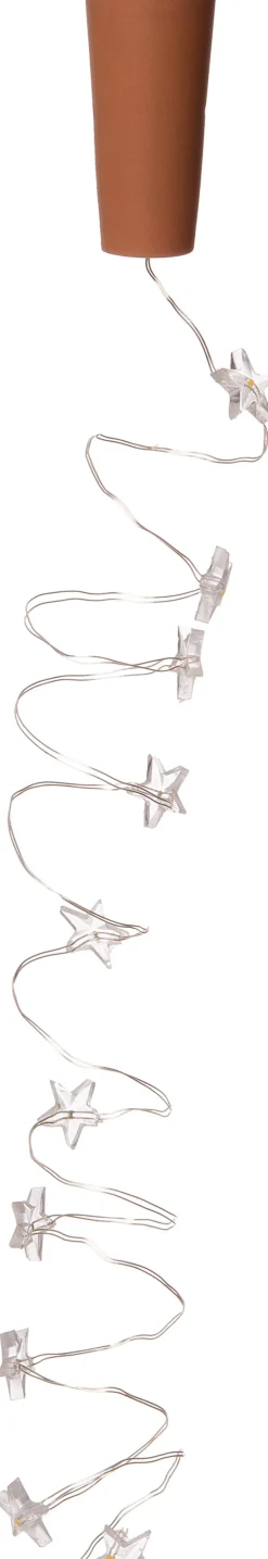 Intratuin Drahtlichterkette Stern für Flasche mit 10 LEDs warmweiß 1 m| Mini- & Drahtlichterketten