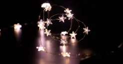 Intratuin Drahtlichterkette Sterne silber 1 m LED warmweiß| Mini- & Drahtlichterketten