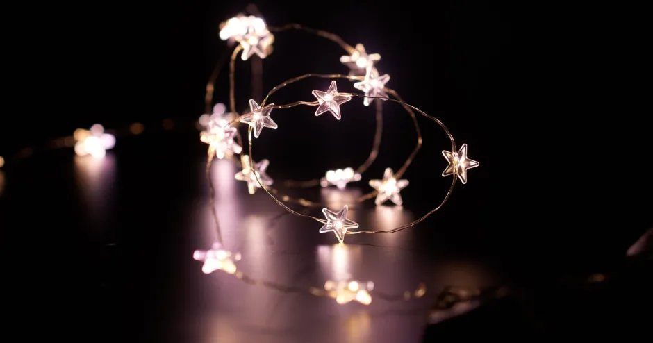 Intratuin Drahtlichterkette Sterne silber 1 m LED warmweiß| Mini- & Drahtlichterketten