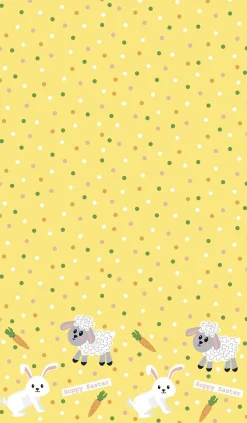Intratuin Duni Tischdecke Hoppy Easter gelb 138 x 220 cm| Tischwäsche