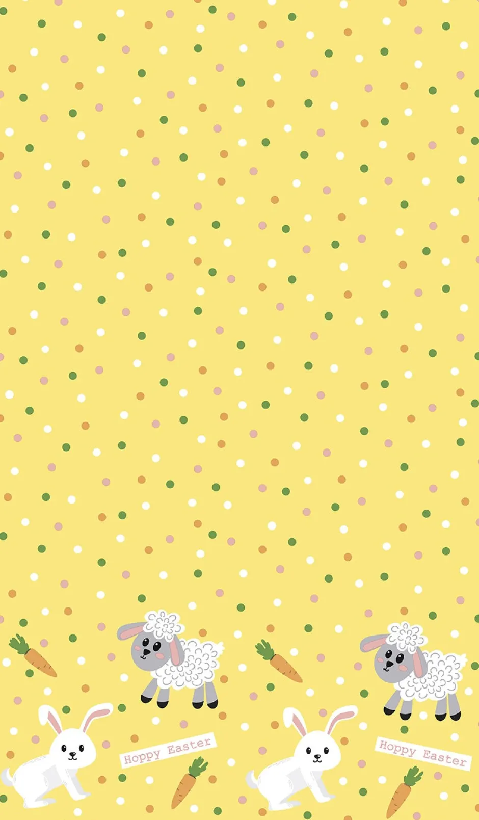Intratuin Duni Tischdecke Hoppy Easter gelb 138 x 220 cm| Tischwäsche