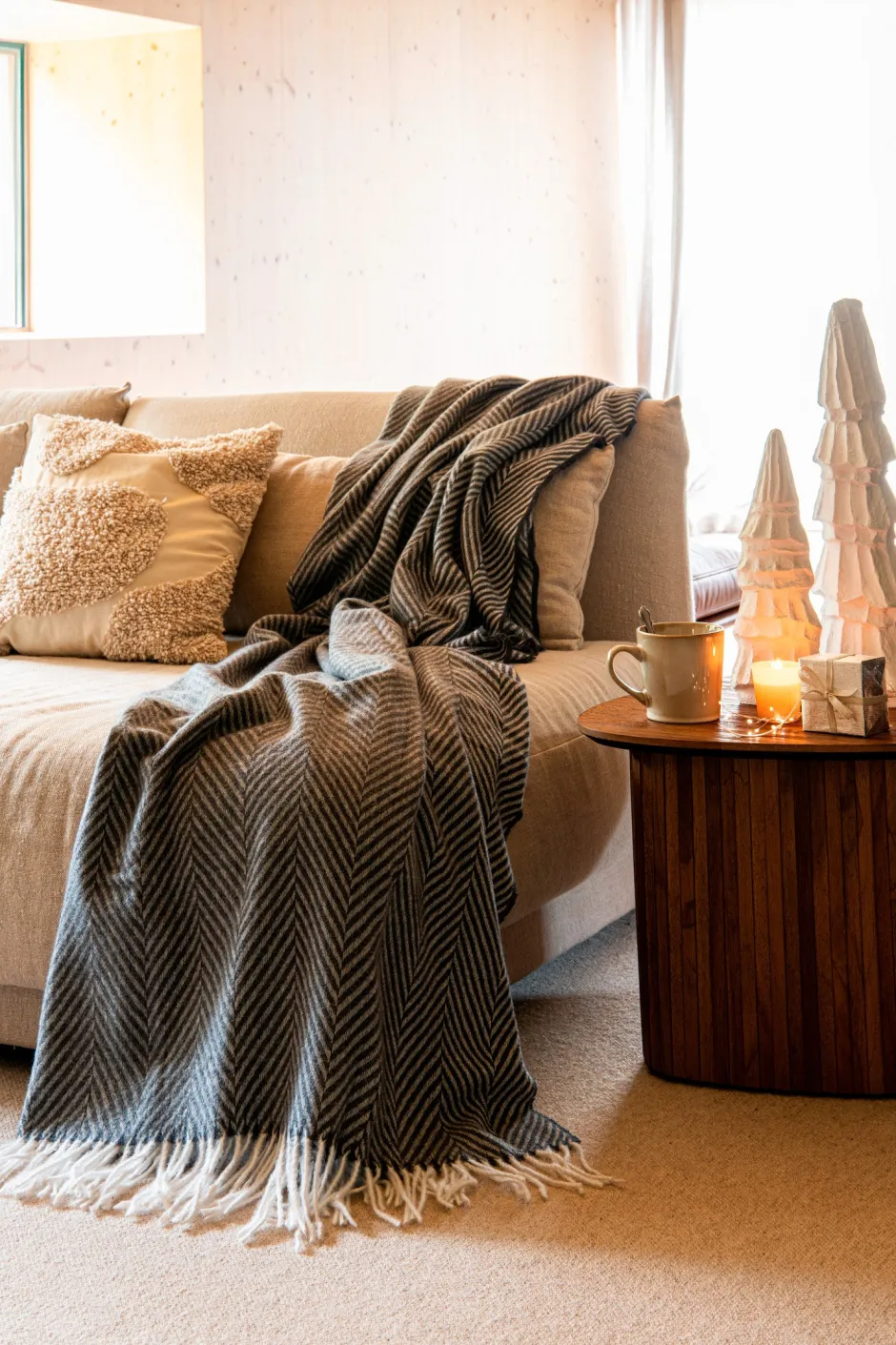 Intratuin Dutch Decor Plaid Josefien grau 140 x 180 cm| Decken & Plaids