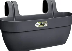 Intratuin Elho Balkonkasten Vibia Easyhanger anthrazit 46 x 24,1 x 26,5 cm| Balkonkästen|Blumentöpfe & Pflanzgefäße