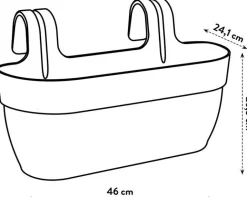 Intratuin Elho Balkonkasten Vibia Easyhanger gelb 46 x 24,1 x 26,5 cm| Balkonkästen|Blumentöpfe & Pflanzgefäße