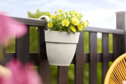 Intratuin Elho Balkonkasten Vibia Easyhanger weiß 20,5 x 24,1 x 26,5 cm| Blumenampeln & Hängetöpfe|Blumentöpfe & Pflanzgefäße