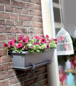 Intratuin Elho Barcelona Balkonkasten 90 cm anthrazit| Balkonkästen|Blumentöpfe & Pflanzgefäße