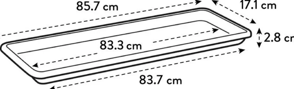Intratuin Elho Barcelona Balkonkasten Untersetzer 90 cm anthrazit| Untersetzer