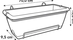 Intratuin Elho Barcelona Balkonkasten 70 cm anthrazit| Balkonkästen|Blumentöpfe & Pflanzgefäße